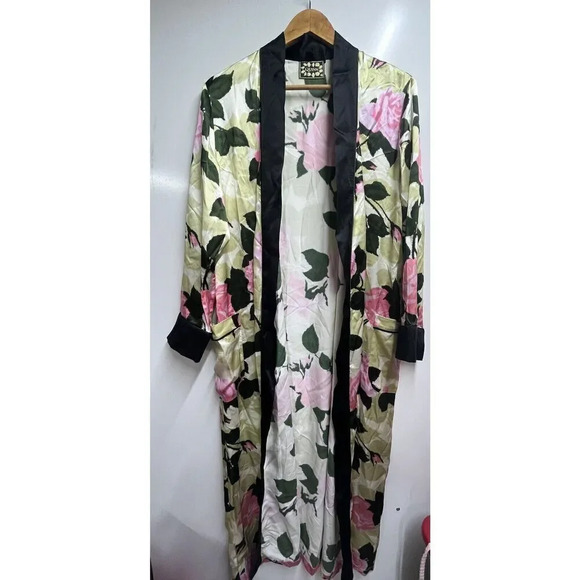 Richard Quinn Floral Print Silk Robe Women’s **missing Waist Belt**  Colorful - Picture 2 of 8